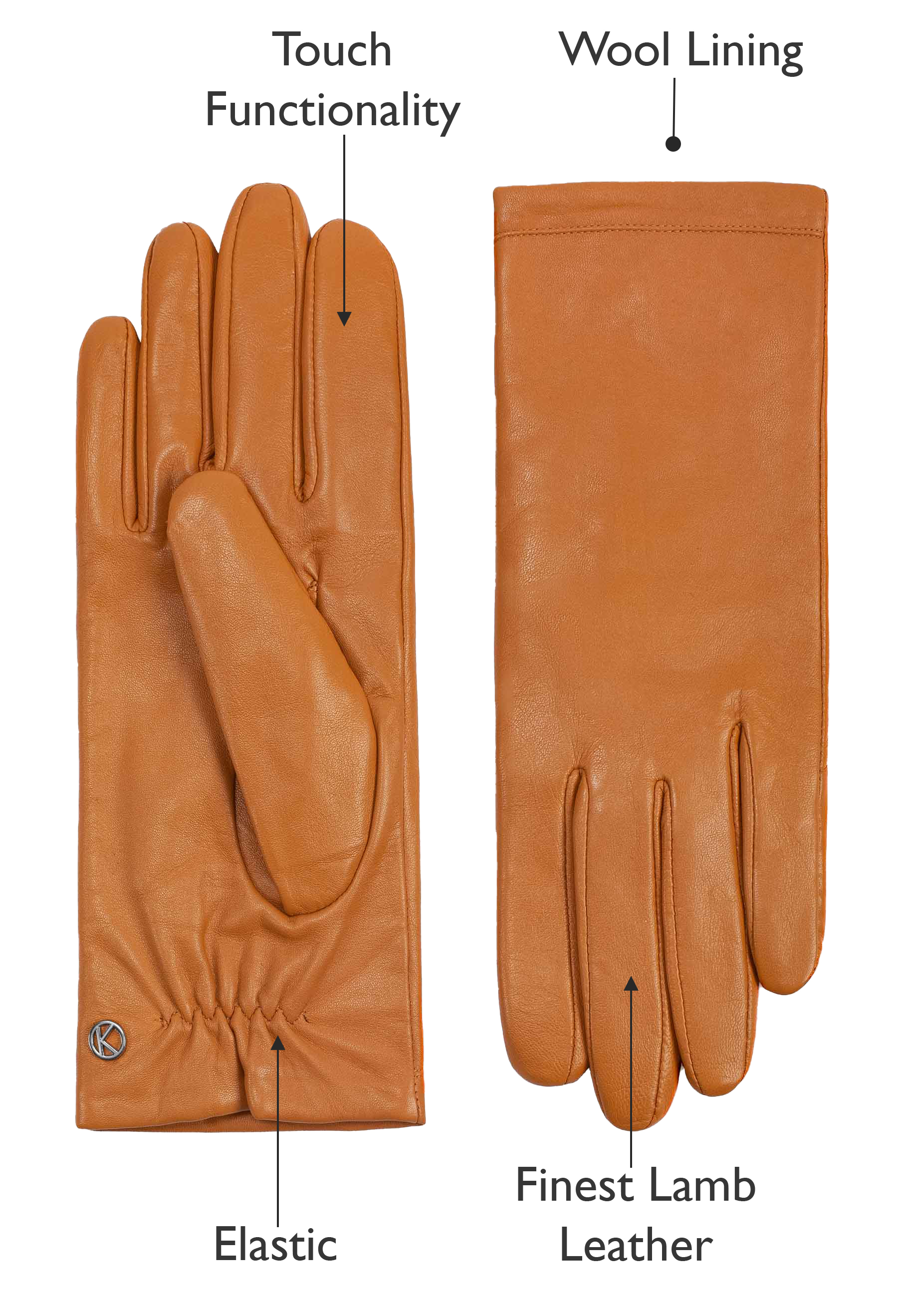 Kessler CHELSEA Lederhandschuh Damen old gold Leder Kessler CHELSEA Lederhandschuh Damen old gold Leder