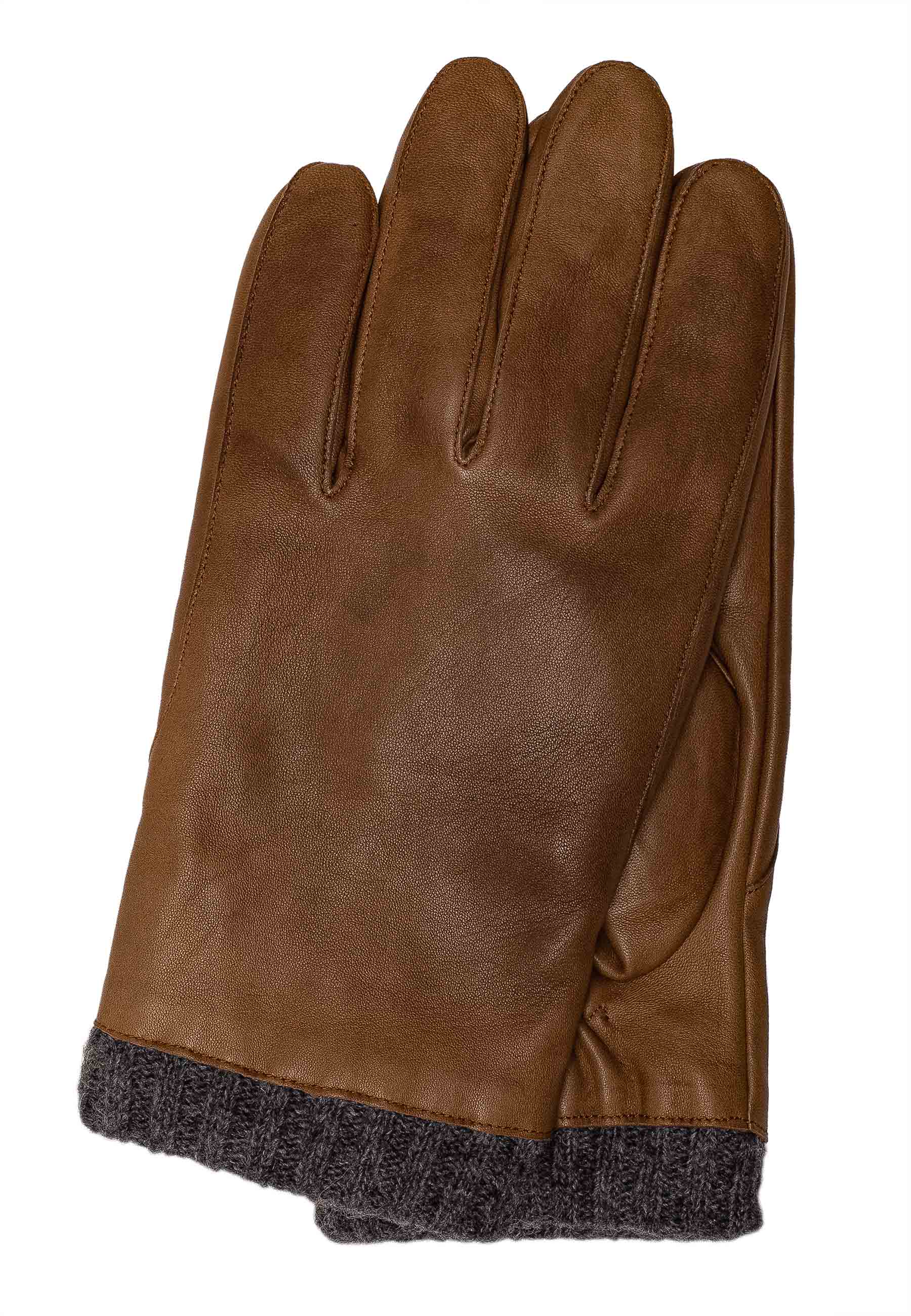 Herrenhandschuh Rasmus in medium brown mit Strickbund Rasmus_ Medium Brown_1