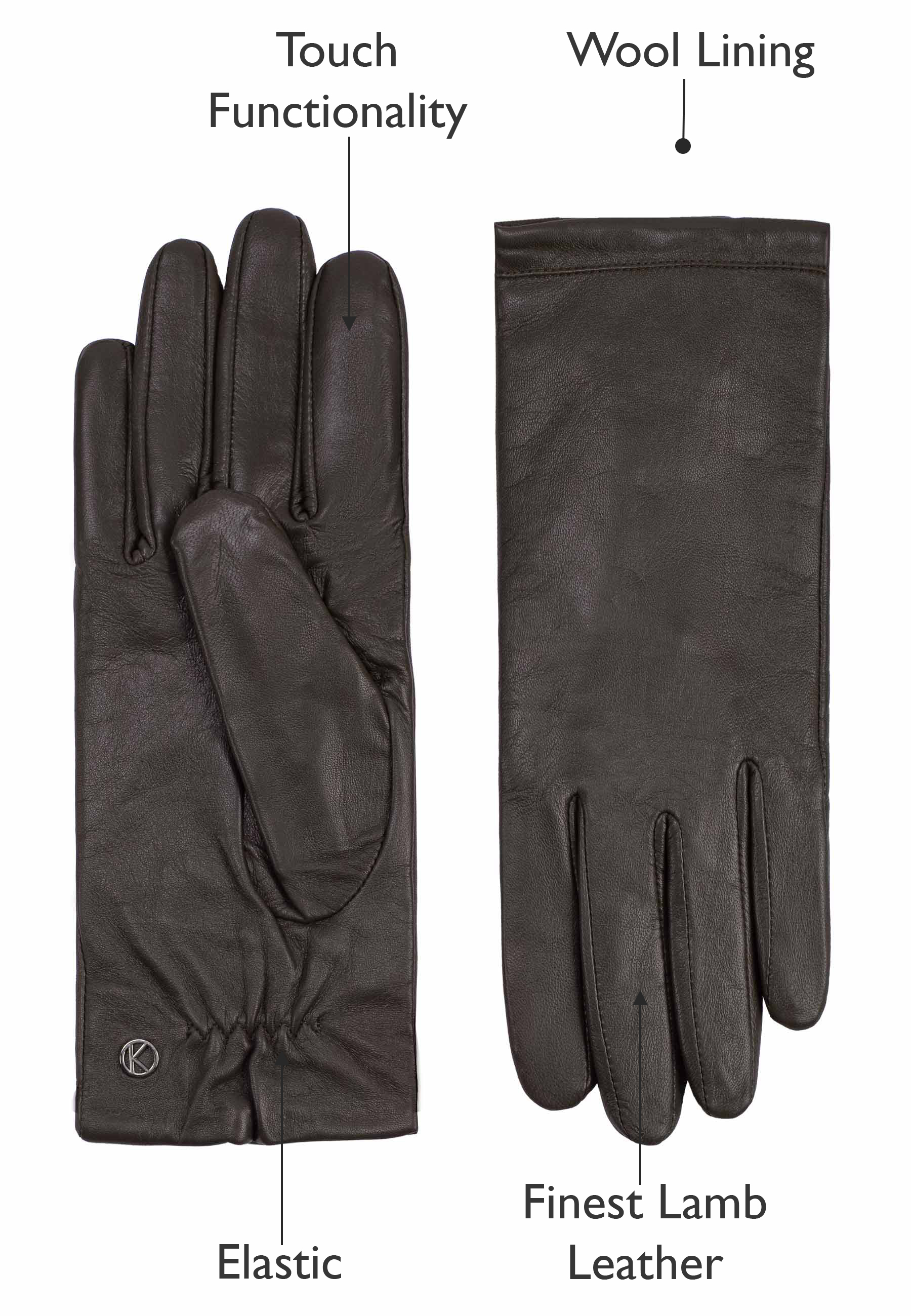Kessler CHELSEA Lederhandschuh Damen olive Leder